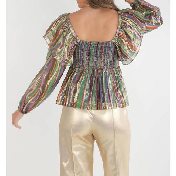 NEW EMILY MCCARTHY gigi top in tinsel metallic - Picture 2 of 3